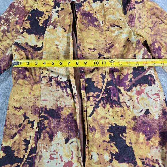 Coldwater Creek Classic Wom Sz SM 6/8 Fall Multi Floral Blazer Jacket 90s Artsy - Picture 5 of 14